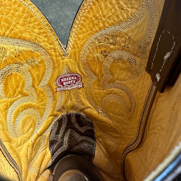Nocona Brown cowboy boots 12D - Picture 3 of 5